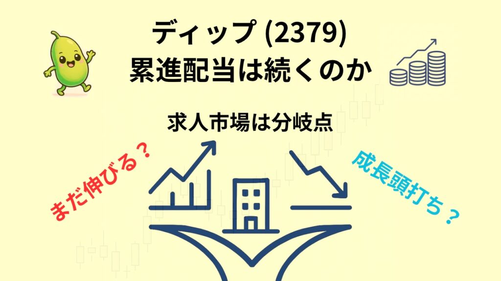 ディップ (2379) | 岐路に立つ求人マッチングビジネス |  累進配当は継続できるか？ | １３豆目