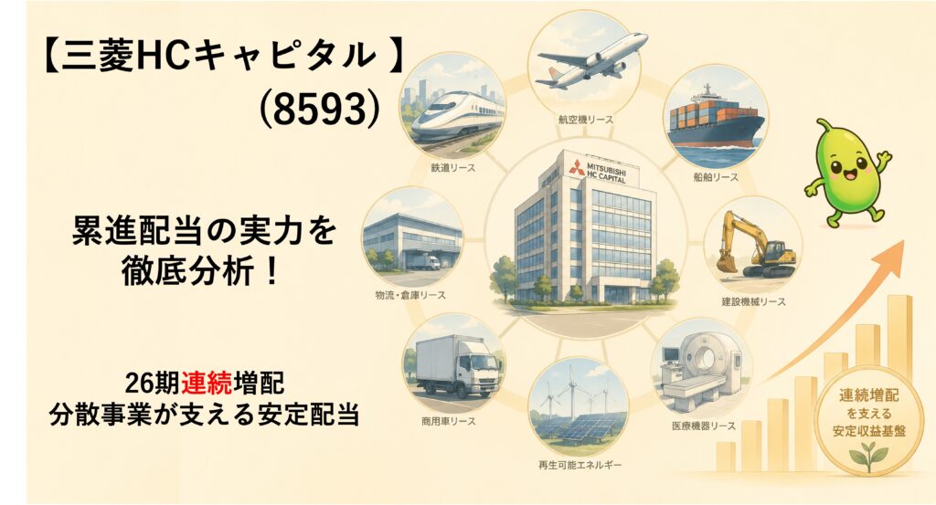 【三菱HCキャピタル(8593)】27年連続増配へ | 高配当株としての魅力とリスクを徹底分析 | 17豆目